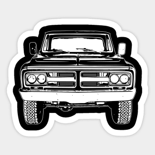 White 1972 Sierra Grande 1500 Sketch Art Sticker